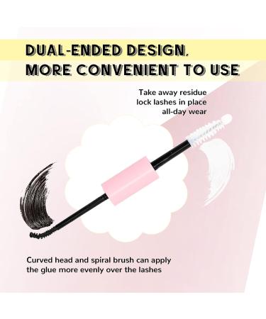Mereton Super Strong Cluster Lash Glue & Sealant - Waterproof Latex-Free Formula for 48-Hour Hold | Black Eyelash Adhesive in Pink Bottle - Buy Online on GoSupps.com