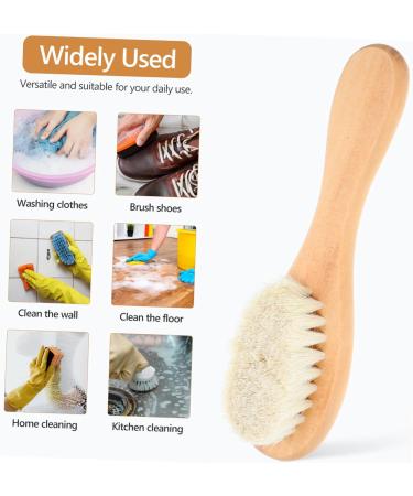 Multifunctional Laundry Brush - Cleaning Scrubbing & Stain Removal | Goat Hair Bristles for Clothes Furniture & Linen Care - Buy Online on GoSupps.com
