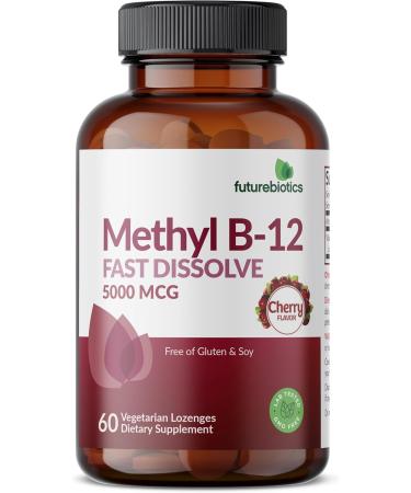 Futurebiotics Methyl B12 5000 MCG Vitamin B12 Methylcobalamin Cherry Flavor Non-GMO 60 Vegetarian Lozenges 60 Count (Pack of 1) - Buy Online on GoSupps.com