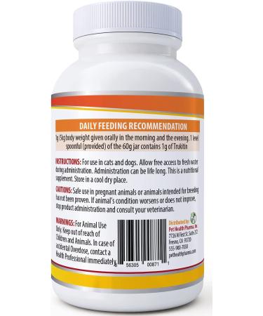 Pet Health Pharma Trukitin Chitosan Phosphate Binder for Cats & Dogs | Renal Support Supplement with Natural Ingredients - 60g - Buy Online on GoSupps.com