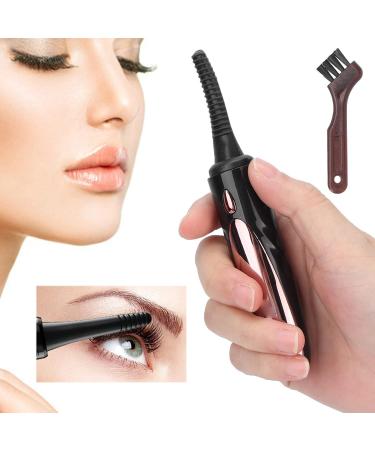 Verdant Touch Portable Electric Eyelash Curler Heated Electric Eyelash Curler Rechargeable Portable Silicone Brush Head for Women Black - Buy Online on GoSupps.com