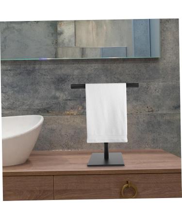 Alipis Towel Bar Towel Standing Bar Bathroom Towel Stand Towel Storage Rack Can Move Towel Rack 32X27.3X14CM Black - Buy Online on GoSupps.com