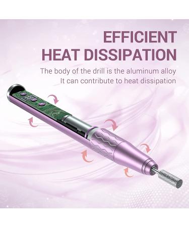 MelodySusie Cordless Nail Drill - Rechargeable Electric Efile Kit for Acrylic Gel Nails - Purple - Buy Online on GoSupps.com