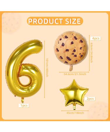 Chocolate Chip Cookie Party Decorations 7pcs Cookies Birthday Number Foil Balloon for Milk and Cookies 8th Birthday Party Supplies (8th) - Buy Online on GoSupps.com