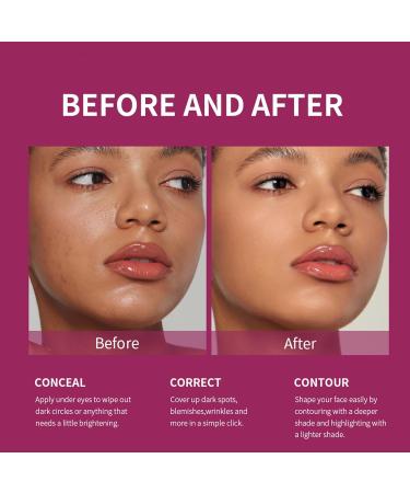 Concealer eraser with microeraser applicator moisturizing and flawless highlighter and primer for a perfect complexion deep skin tone - Buy Online on GoSupps.com