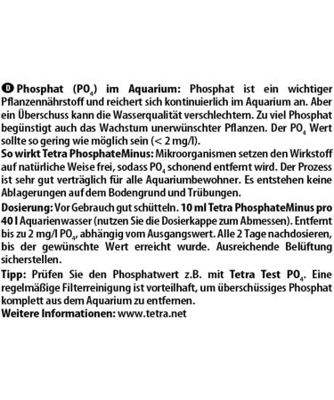 Tetra PhosphateMinus 250 ml | Reduce Algae Nutrients in Aquariums | Reliable Phosphate Remover - Buy Online on GoSupps.com