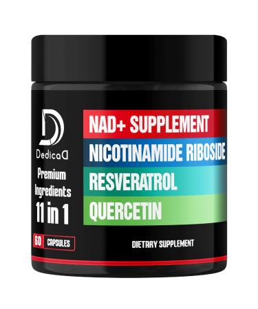 11in1 NAD Supplement with Nicotinamide Riboside, Quercetin, Resveratrol and 8 More - 2 Month Supply 60 Count (Pack of 1)