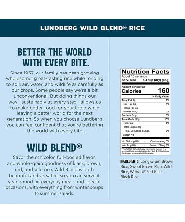 Lundberg Wild Blend Rice 16 oz (Pack of 6) - Pantry Staple for Cooking | Whole Grain, Non-GMO, Gluten-Free, Vegan, Kosher - Versatile, Rich Color, Full-Bodied Flavor - Buy Online on GoSupps.com