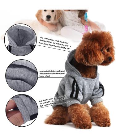 Fashion Dog Hoodie - Pure Cotton Sweatshirt for Small Medium Large Dogs & Cats | Streetwear Style | Gray Color - Buy Online on GoSupps.com