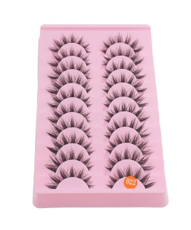 Shop AUGENL 10 Pairs Cute Japanese Style False Eyelashes - Thick Eye Lash Extensions for Cosplay & Anime Makeup - Reusable Manga Eye Makeup Tools (H03 - Buy Online on GoSupps.com