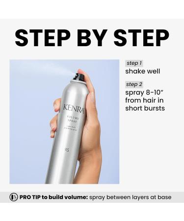 Kenra Volume Spray 25 Bundle 80% | Super Hold Finishing & Styling Hairspray | Flake-free & Fast-drying | Wind & Humidity Resistance | All Hair Types | 10 oz + Travel 1.5 oz - Buy Online on GoSupps.com