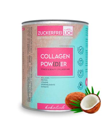 ZUCKERFREIlich Coconut Collagen Powder 240g Sugar Free Collagen with Vitamins Sugar Free Protein & Trace Elements Highly Dosed With 7 000mg Collagen Hydrolysate Per Serving