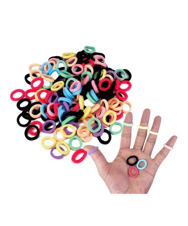 BEAUTOPE 400 Pcs Baby Hair Ties: Soft Seamless Cotton Toddler Hair Bands for Girls - Multicolor and Black Kids Elastic Ponytail Holder (0.85-inch) - Buy Online on GoSupps.com