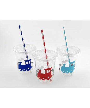Train Party Cups - Set of 12 | Transportation Birthday Supplies for Boys - Buy Online on GoSupps.com