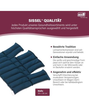 Sissel Linum Anatomic Heat Pillow | Flaxseed Wet Warmth & Relaxation | Cotton | Perfect for Muscle Tension & Gastrointestinal Relief | Blue/Blossom | 38x36 cm - Buy Online on GoSupps.com
