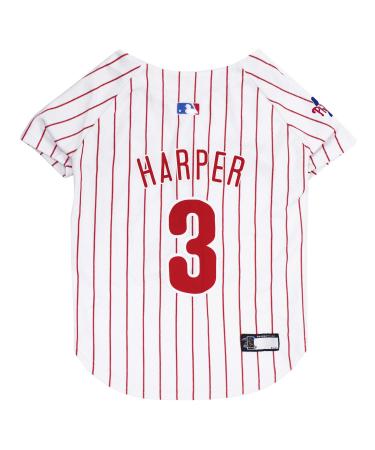 MLB Philadelphia Phillies Dog Jersey - MLBPA Bryce Harper PET Jersey Medium Red
