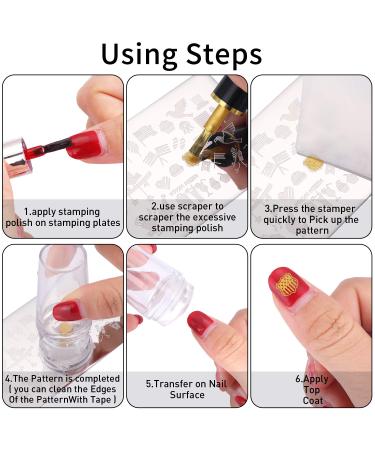 Patriotic Nail Stamping Plates - 6 Piece Independence Day Theme Templates for Manicure Decoration - Buy Online on GoSupps.com