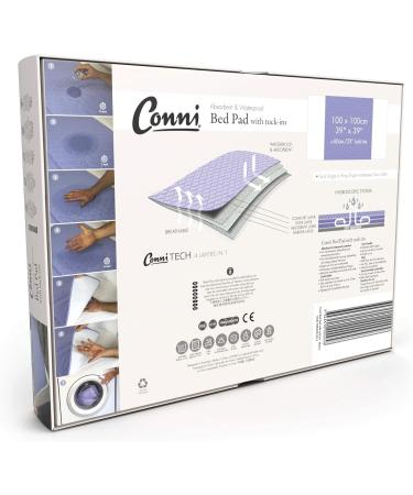 Conni Reusable Bed Protection Blanket - Absorbent Waterproof & Washable for Incontinence Bedwetting & Excessive Sweating | Lilac 100x100 cm - Buy Online on GoSupps.com