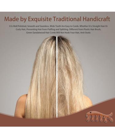 Buy Sewoart Fish-Shaped Jade Wooden Massage Comb Scalp Care Face Scratch Relief & Hair Removal Tool - Buy Online on GoSupps.com