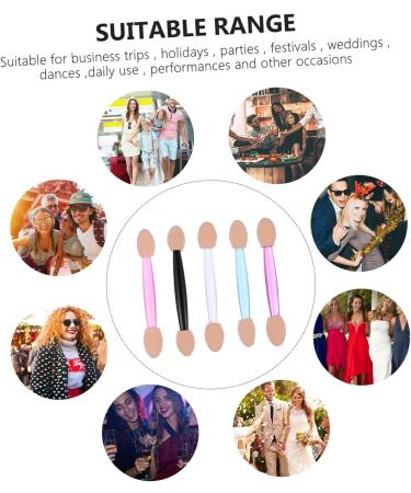 PLAFOPE 5 Boxes Double Ended Eyeshadow Brush Eye Shadow Sponge Makeup for Women Plastic - Buy Online on GoSupps.com