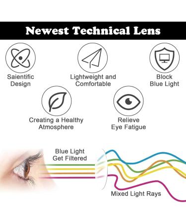 DNSHAN 3 Packs Blue Light Glasses Lightweight Blue Light Blocking Glasses Computer Glasses Anti Glare Glasses for Women & Men - Buy Online on GoSupps.com