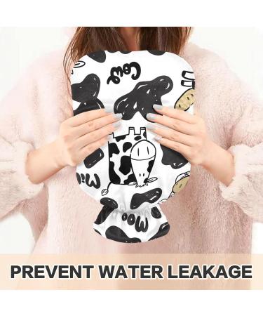 Hot Water Bottle with Cow Cover - 2L Pain Relief Hot Pack for Women & Adults - International Shipping Available - Buy Online on GoSupps.com