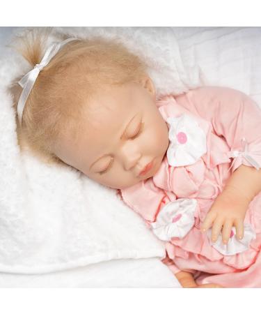 Paradise Galleries Realistic Baby Doll - 53.3 cm Sleeping Girl with Magnetic Pacifier & 8-Part Gift Set | Soft Vinyl Collectible - Buy Online on GoSupps.com