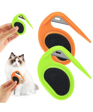 PET Knotting Comb Knotting Comb for cat de-filion tool for dogs splitter fur-tubular de-movement ridge for dogs de knot comb for dogs for removing matted hair (orange/green) - Buy Online on GoSupps.com