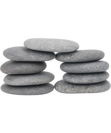 Lulonpon 10-Piece Extra Large Painting Rocks - Smooth Bulk Flat Rocks for Kids - 4-4.3 Inches Gray-Middle - Arts and Crafts Supplies - Buy Online on GoSupps.com