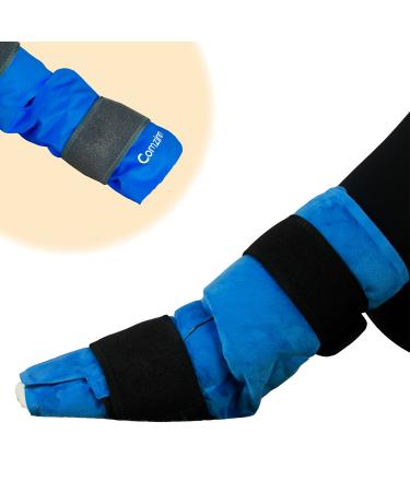 Comzinn Ankle Ice Pack Wrap Compression for Plantar Fasciitis Relief Foot Ice Wrap Flexible Gel Cold Pack for Swollen Foot Bandaged Ankle Achilles Tendon Swelling Chemo Sprain Heel Spur For Foot
