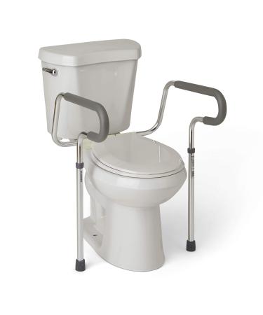 Medline's Guardian Toilet Safety Rail with Adjustable Height for Bathroom Safety, Toilet Assist, and Grab Bar
