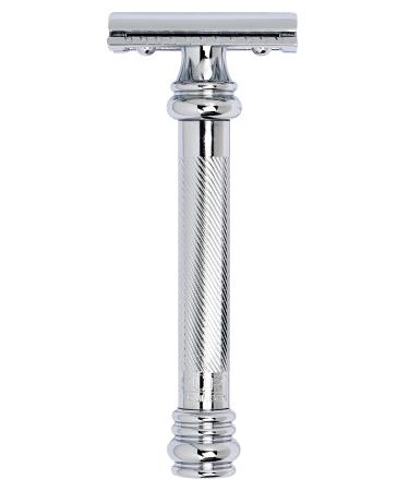 Merkur Heavy Duty Long Barber Pole Safety Razor, Chrome - Buy Online on GoSupps.com