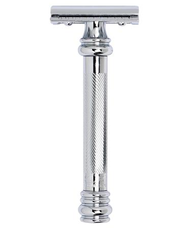 Merkur Heavy Duty Long Barber Pole Safety Razor, Chrome