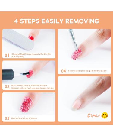 Gel Nail Polish Remover 2 Pack - Fast & Safe Manicure Removal Solution - Buy Online on GoSupps.com