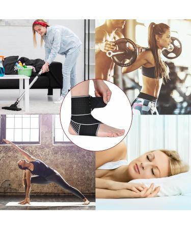 Adjustable Ankle Support Brace for Men and Women - Compression Sleeve for Plantar Fasciitis, Arthritis, and Joint Pain - Suitable for Sports - Grey - Buy Online on GoSupps.com