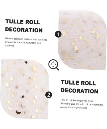 ABOOFAN 3 Rolls Christmas Scarf Dinner Table Decor Mesh Ribbon Diy Wrapping Tulle Star Yarn - Buy Online on GoSupps.com