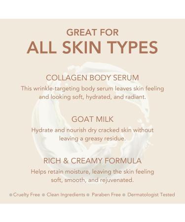 Dionis Goat Milk Skincare Collagen Body Serum - Hydrating 4oz | Vegan & Cruelty-Free International Shipping Available - Buy Online on GoSupps.com