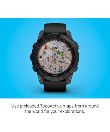 Garmin fenix 7 Sapphire Solar  adventure smartwatch  with Solar Charging Capabilities  rugged outdoor watch with GPS  touchscreen  wellness features  carbon gray DLC titanium with black band Carbon Gray DLC Titanium with Black Band 7 Sapphire Solar Smartw - Buy Online on GoSupps.com