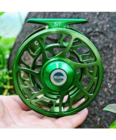 Fly Fishing Roll - CNC Aluminum Alloy Large Arbor Spool 5/7 7/9 9/10 WT - Dark Green - Buy Online on GoSupps.com