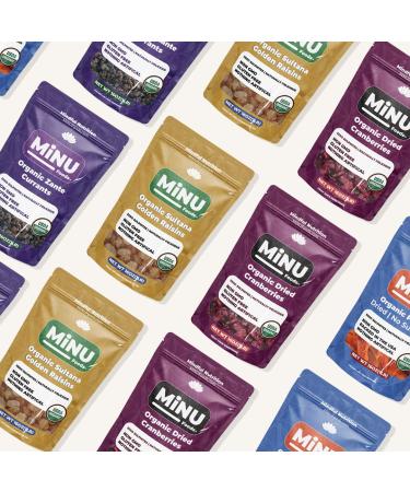 MiNU Organic Thompson Raisins 16 oz - Unsweetened, No Sulphur, Paleo & Vegan Superfood - Non-GMO & Gluten Free - Buy Online on GoSupps.com