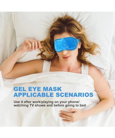 CandyFouse 2 Pack Gel Eye Mask - Reduce Dark Circles - Reusable Cold/Hot - Plush Fabric - Women Eye SPA - Stress Relief - Beauty Care - Blue (2PCS) - Buy Online on GoSupps.com
