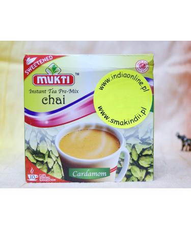 Mukti Instant Tea Pre Mix Chai Cardamom (Elachi) Sweetened 10 Sachets