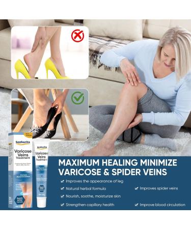 Varicose Veins Cream for Legs | Spider Vein Relief Treatment | Strengthen Capillary Health | Improve Blood Circulation | 1 Count - Buy Online on GoSupps.com