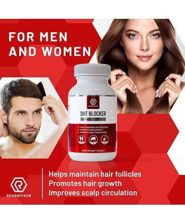 DHT Blocker Advanced Hair Support Supplement (60 Capsules) - Made in USA - Reduces Hair Loss, Promotes Growth - Men & Women - Supports Hair, Nails & Skin - Buy Online on GoSupps.com