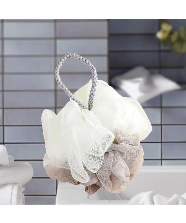 Gralara Body Puff Bath Sponge - Portable Shower Ball for Bathroom | Gray Bath Sponge for Ultimate Cleanliness - Buy Online on GoSupps.com