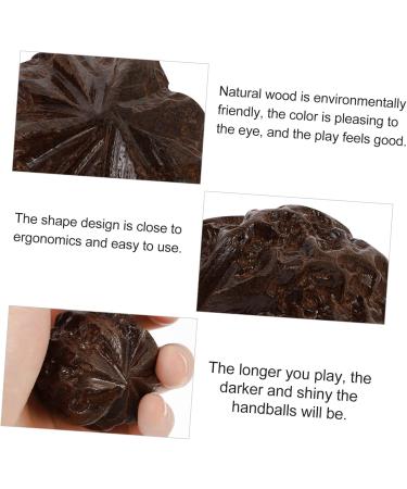 Healeved 6st Baoding Massage Balls - Wooden Health Balls for Trigger Point Therapy | Natural Spiky Massage Aid - Buy Online on GoSupps.com