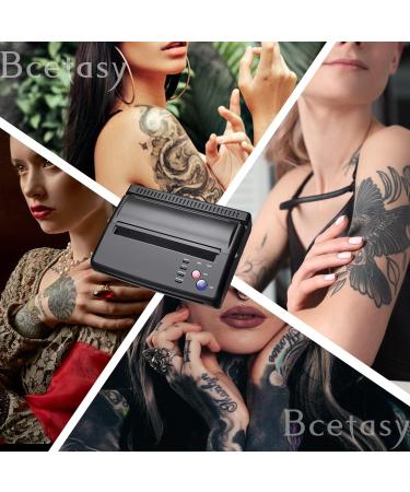 BCETASY Tattoo Transfer Stencil Printer + 20 Free Transfer Papers | Thermal Copier Machine for Temporary & Permanent Tattoos - Black - Buy Online on GoSupps.com