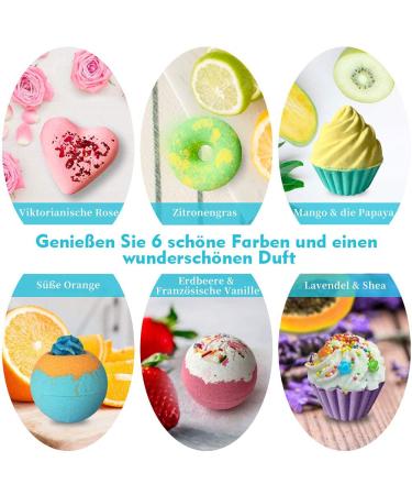 AOFMEE 6PC Bath Bomb Gift Set - Perfect Gifts for Women Kids & Moms | Bubble Bath & Bathing Balls for Birthdays Christmas & Valentine's Day - Buy Online on GoSupps.com