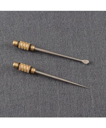 DOITOOL Earwax Removal Tool 2Pcs Titanium Toothpick Ear Spoon - Waterproof Ear Pick for Home Dinner - Golden - Buy Online on GoSupps.com