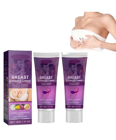 Tkekruh 2PC Breast Enlargement 40g Firming Breast Cream Breast Care Cream Skin Firming Improves Elasticity Modeling Breast Cream for Sagging Breasts Enhance Cream